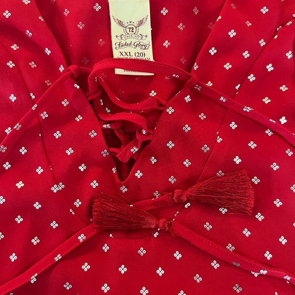 Red top XXL (20) very versatile Faded Glory - Picture 5 of 7